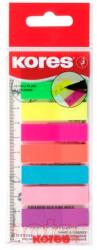 KORES Index plastic 12 x 45 mm 8 culori x 25 file rigla Kores (KO45120)