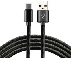 everActive USB-C fonott fekete gyorstöltő adatkábel 3A 1, 2 m (CBB-1.2CB)