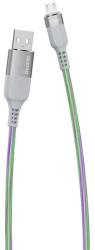 HT Dudao LED micro USB töltőkábel adatkábel 5A 1 m szürke (6973687240691)