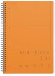  Caiet A4 cu spira, cu 3 subiecte, 90 file, 80 g/mp, coperta PP (CI987532)