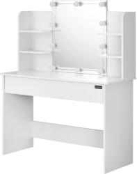 Jurhan LUCIA fésülködőasztal világítással, 108x40x140cm, fehér Jurhan