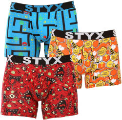 Styx 3PACK boxeri bărbați Styx long art elastic sport multicolori (3U12914) XL (173763)