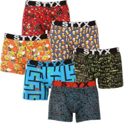 Styx 6PACK boxeri bărbați Styx long art elastic sport multicolori (6U12697124) XL (173765)