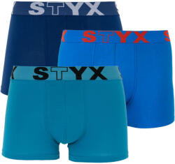 Styx 3PACK boxeri bărbați Styx elastic sport albastru (G9676869) XXL (155724)
