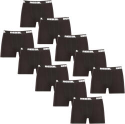Nedeto 10PACK boxeri pentru bărbați Nedeto Rebel negru (10NBR001) L (173872)