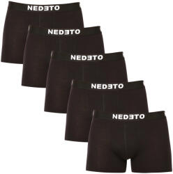 Nedeto 5PACK boxeri bărbați Nedeto negri (5NB001b) XL (177780)