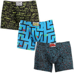 Styx 3PACK boxeri pentru bărbați Styx long art classic rubber multicolor (3F12692) S (179439)