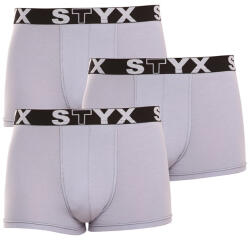 Styx 3PACK boxeri bărbați Styx elastic sport gri (G10676767) L (163382)
