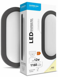 Modee LED Bulkhead Ovál 12W 4000K (195x94x38mm) IP65 (1160 lumen) fekete ERP