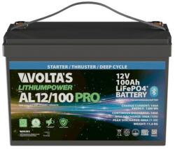 Voltas 12.8V 100Ah LiFePO4 PRO lítium-vasfoszfát akkumulátor 325*175*215 mm