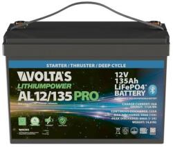 Voltas 12.8V 135Ah LiFePO4 PRO lítium-vasfoszfát akkumulátor 325*175*215 mm