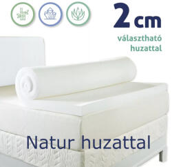 Ortho-Sleepy Memory topper fedőmatrac, Antiallergén huzattal, 2cm magas, 120x200cm (TOPMATSLP-natur-2CM-120x200cm) - vitaltrade