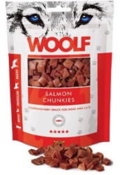 WOOLF Salmon Chunkies tréning snack jutalomfalat lazac kockák 100g