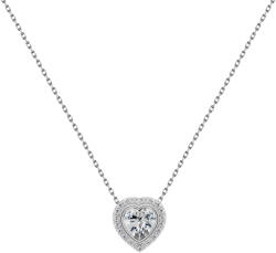 Brilio Silver Colier elegant din argint cu zirconii transparente Inima NCL23W