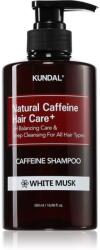 KUNDAL Caffeine Shampoo White Musk sampon natural impotriva caderii parului 500 ml