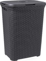 Curver Natural Style Rattan hatású szennyestartó 60l - Szürke (189211) (189211)