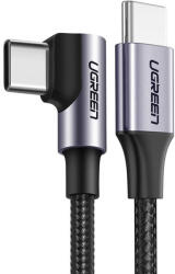 UGREEN US255 USB-C-USB-C kábel, 3m, 60W, ferde (fekete) (80714) - scom