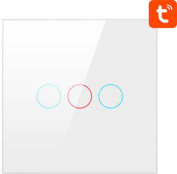 Avatto ZigBee érintőkapcsoló ZTS02-EU-W3 Triple TUYA (fehér) (ZTS02-EU-W3) - scom