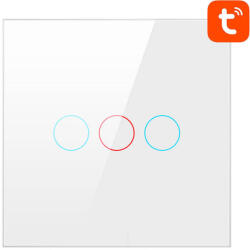 Avatto Érintőkapcsoló WiFi TS02-EU-W3 Triple TUYA (fehér) (TS02-EU-W3)