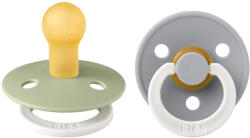 BIBS játszócumi - Colour natúr kaucsuk éjszakai 0-6 hó zsálya és delfin 2 db - babycenter-online