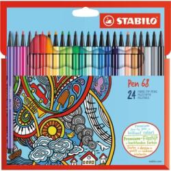 STABILO Carioca Stabilo Pen 68, 24 culori/set, etui carton SW68247