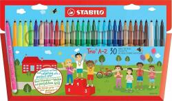 STABILO Carioca Stabilo Trio A-Z, 30 culori/set, etui carton SW37813001