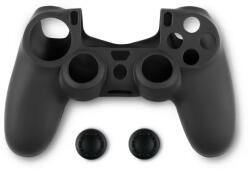 Spartan Gear Controller Silicon Skin Cover and Thumb Grips - védőtok és analóg kar védők, PS4 (2808143) fekete