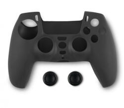 Spartan Gear Controller Silicon Skin Cover and Thumb Grips - védőtok és analóg kar védők, PS5 (2808147) fekete