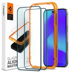 Spigen ALM FC képernyővédő üveg 2db (2.5D, extra karcálló, 9H, ultravékony, színkiemelés) FEKETE AGL05204 (AGL05204)