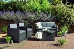 Keter Monaco műrattan kerti bútor szett 4 db-os szürke (antracit) -15%! ! !