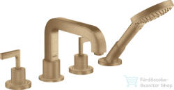Hansgrohe AXÍOR CITTERIO 4 üléses kádtöltő csaptelep zuhanyszettel, szálcsiszolt bronz 39446140 (39446140)