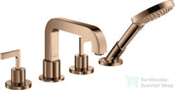 Hansgrohe AXÍOR CITTERIO 4 üléses kádtöltő csaptelep zuhanyszettel, polírozott vörös arany hatású 39446300 (39446300)