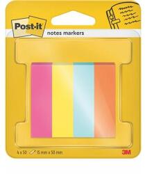 3M Jelölőcímke, papír, 4x50 lap, 15x50 mm, 3M POSTIT "Poptimistic", vegyes (LP6704POP) - jatekotthon