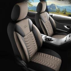 Panda Set Huse Scaune Auto pentru Dacia Logan MCV - Panda Paris, negru bej, 11 piese