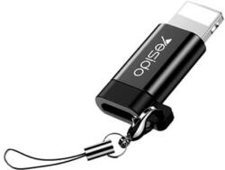 Yesido Adaptor Lightning Tata la Micro USB Mama, Yesido GS05, 2.4A, Carcasa Compacta, Aluminiu, Negru (YS-GS05)