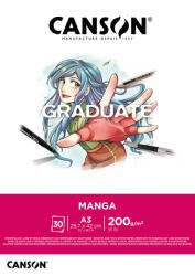 Canson Rajzlaptömb Manga A/3 200 Gramm Álló Fejben Ragasztott 30 Ív/Tömb Graduate (C31250P031)