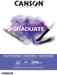 Canson Rajzlaptömb Fehér A/5 200 Gramm Álló Fejben Ragasztott 20 Ív/Tömb Graduate (C400110376)