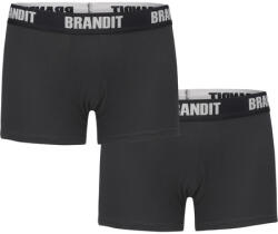 Brandit Boxershorts Logo 2er Pack black/black