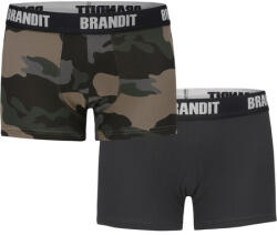 Brandit Boxershorts Logo 2er Pack darkcamo/blk