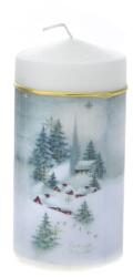 Iliadis Alexandros Lumanare decor Snowing 7 x 14 cm (73609)