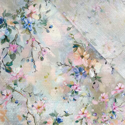 Takoy Viszkóz vászon fényes hatással, elmosódott virágok olajfestmény