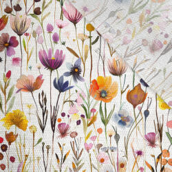 Takoy Viszkóz vászon fényes hatással - világos virágok 28