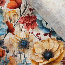 Takoy Lenvászon 130g sötét virágok 93