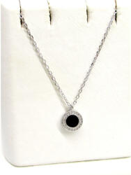 FEKETE kristályos ezüst nyaklánc (2024080201)