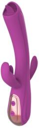 Mokko Toys Rabbit Vibrator cu Limba Mobila, 10 vibratii, Silicon, USB Vibrator