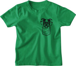  Zsebmintás Szemüveges Kutyus - Gyerek Póló (gyepolo265)