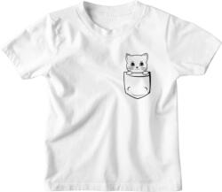  Zsebmintás Cica - Gyerek Póló (382821)
