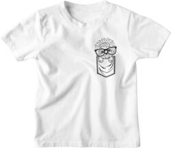  Zsebmintás Szemüveges Oroszlán - Gyerek Póló (146039)