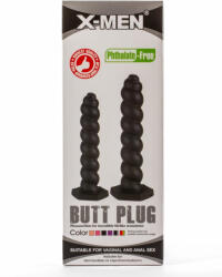 X-Men 9.45" Butt Plug Silicone Black M - szexshoponline