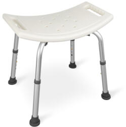 ARmedical Scaun de baie cu inaltime reglabila, greutate maxima 110 Kg, Alb Gri